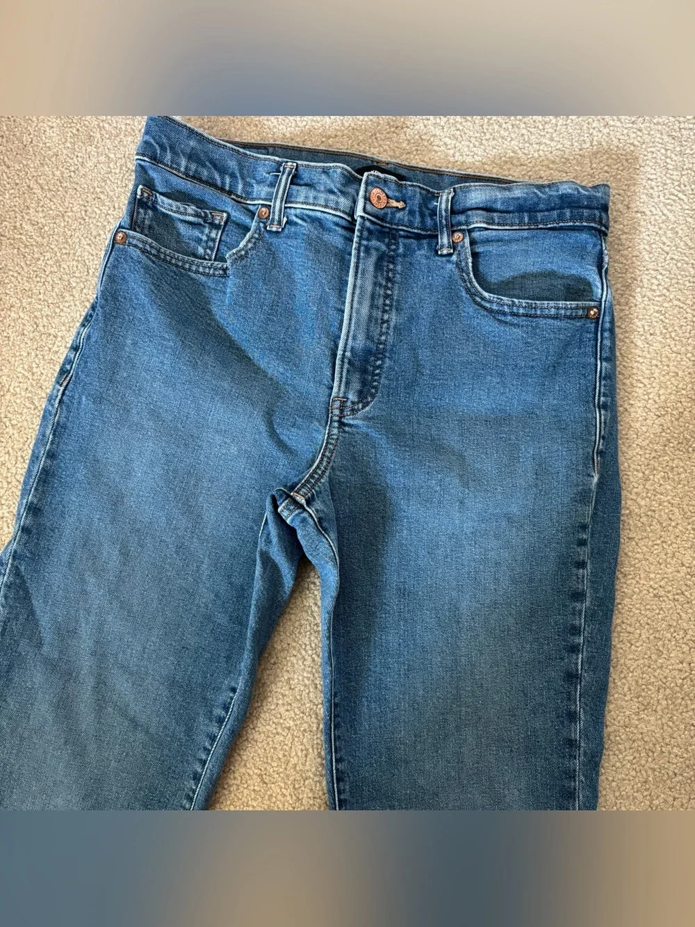 Express Cropped Flare Jeans - Picture 1 of 8